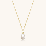 Dewdrop Pearl Pendant, Pearl Pendant, pearl necklace, single pearl necklace, gold pearl necklace, gold dewdrop Pearl Pendant