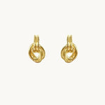 Knot earring, gold knot earring, mini knot earring 